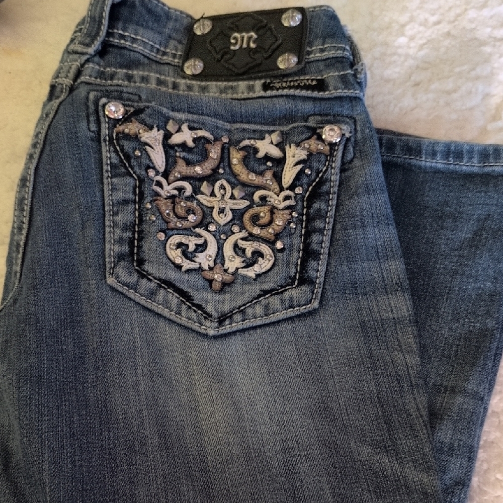 Miss Me Dark Blue Denim Jeans